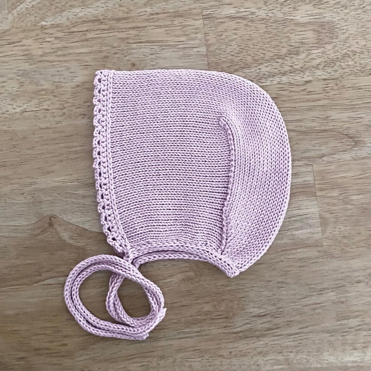 Handmade Cotton Baby Gift Set. Knit bonnet and socks. 100% cotton.
