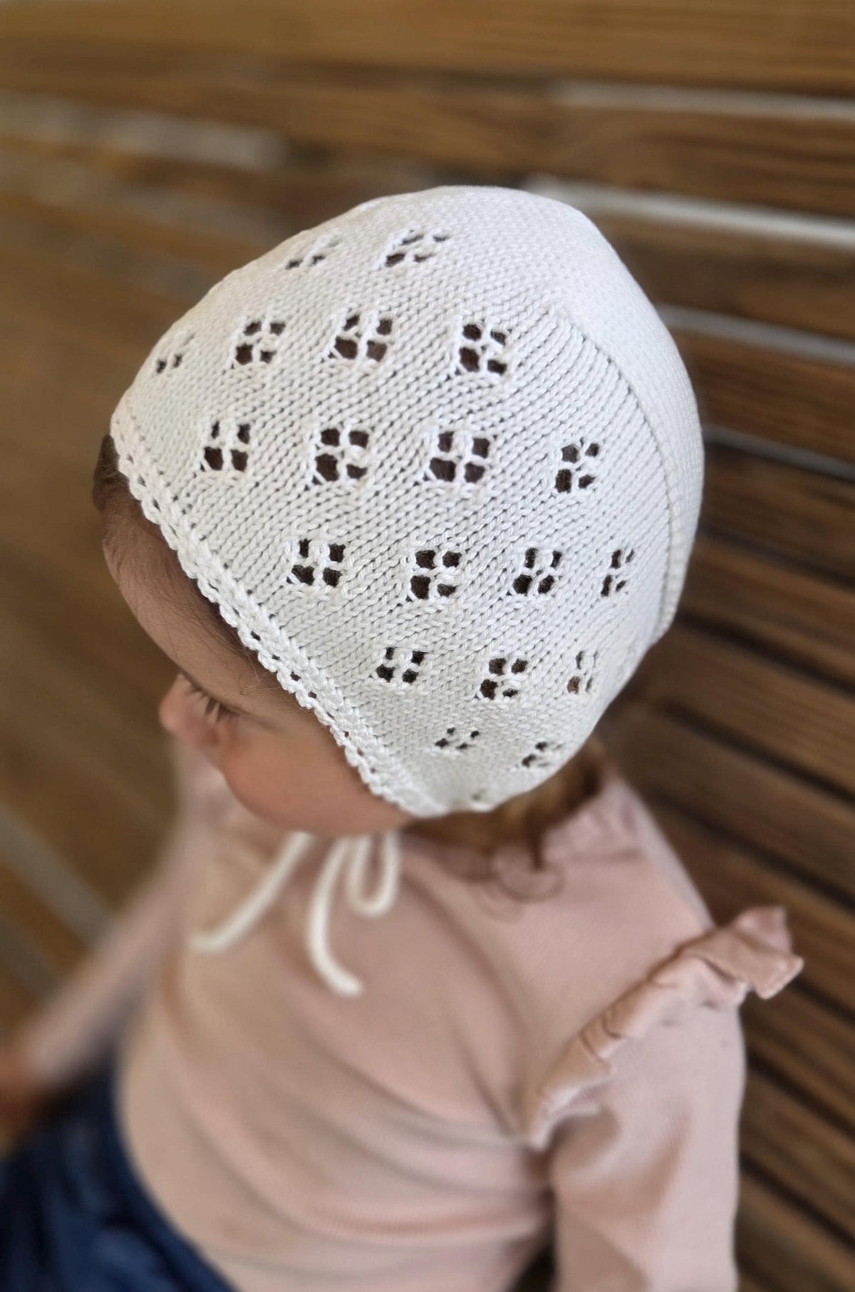 Handmade Cotton Baby Bonnet: Breathable Seam-Free. More colors available.