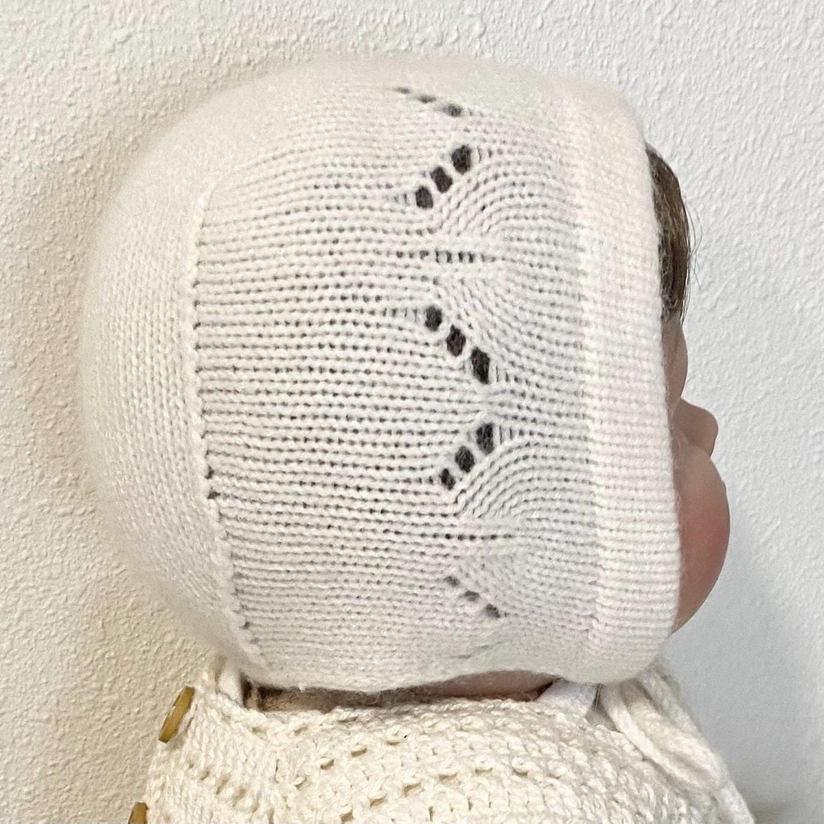Cashmere Knit Baby Bonnet: Soft & Warm, Handmade in USA