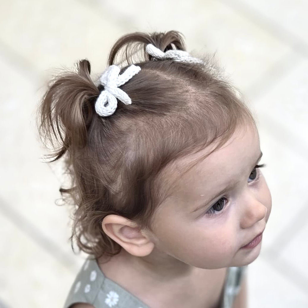 Knit Baby Bow Headband: Soft Cotton Head Accessory