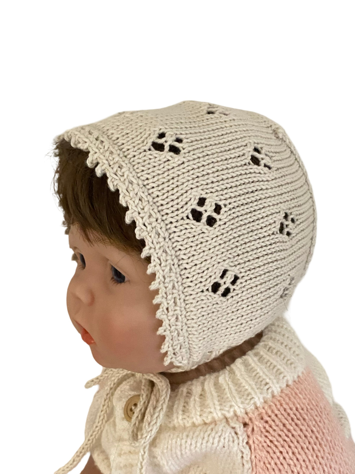 Handmade Cotton Baby Bonnet Breathable Seam-Free