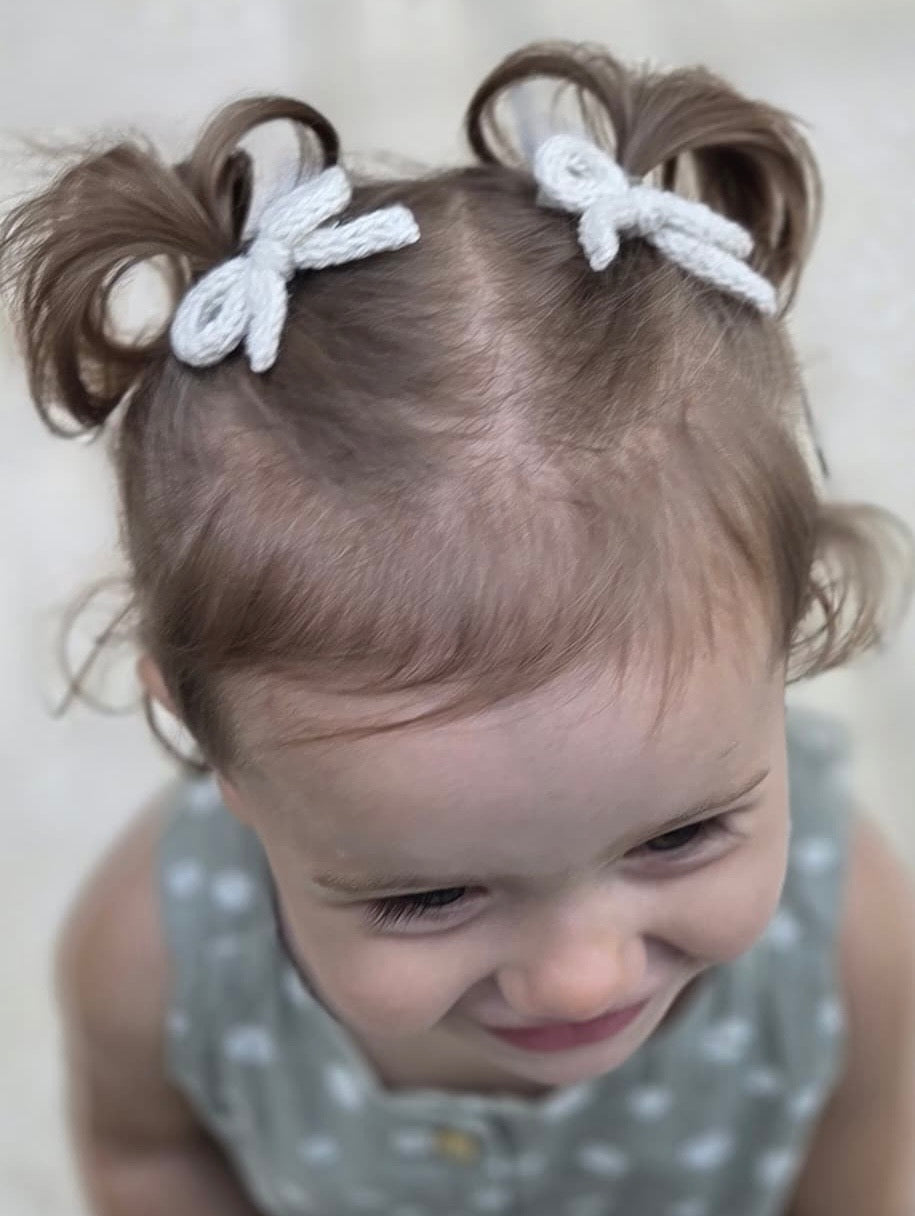 Knit Baby Bow Headband: Soft Cotton Head Accessory