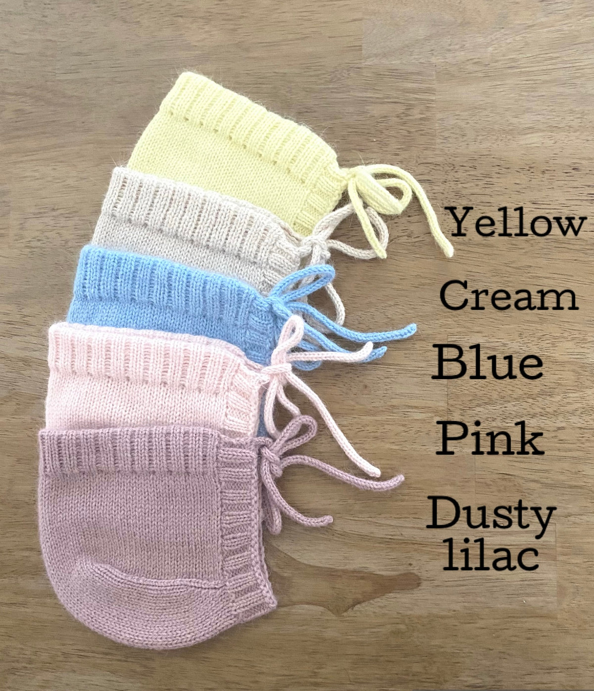 Mink alpaca baby gift set Bonnet with booties