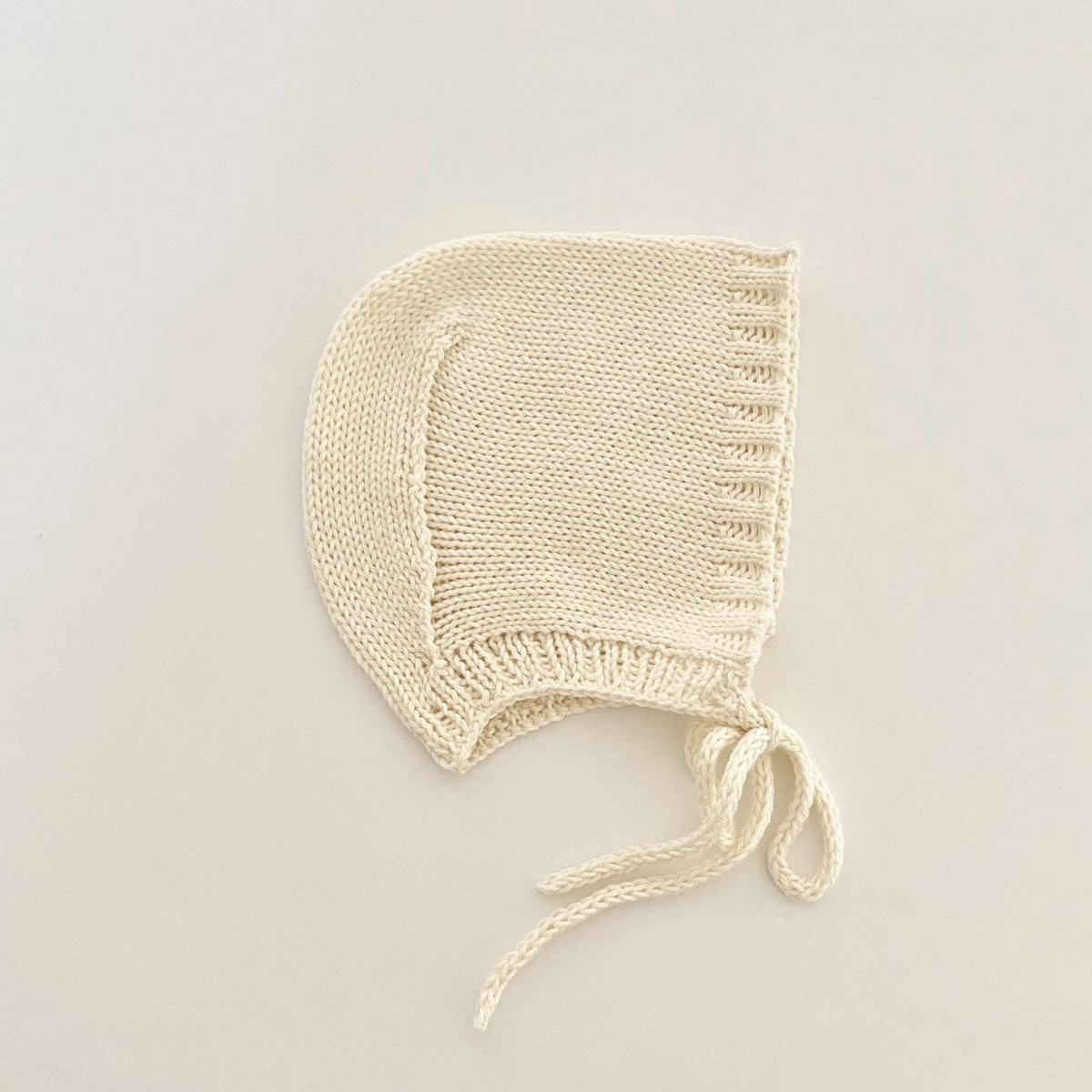 Hand Knit Cotton Baby Bonnet: Breathable Seamless Toddler Hat
