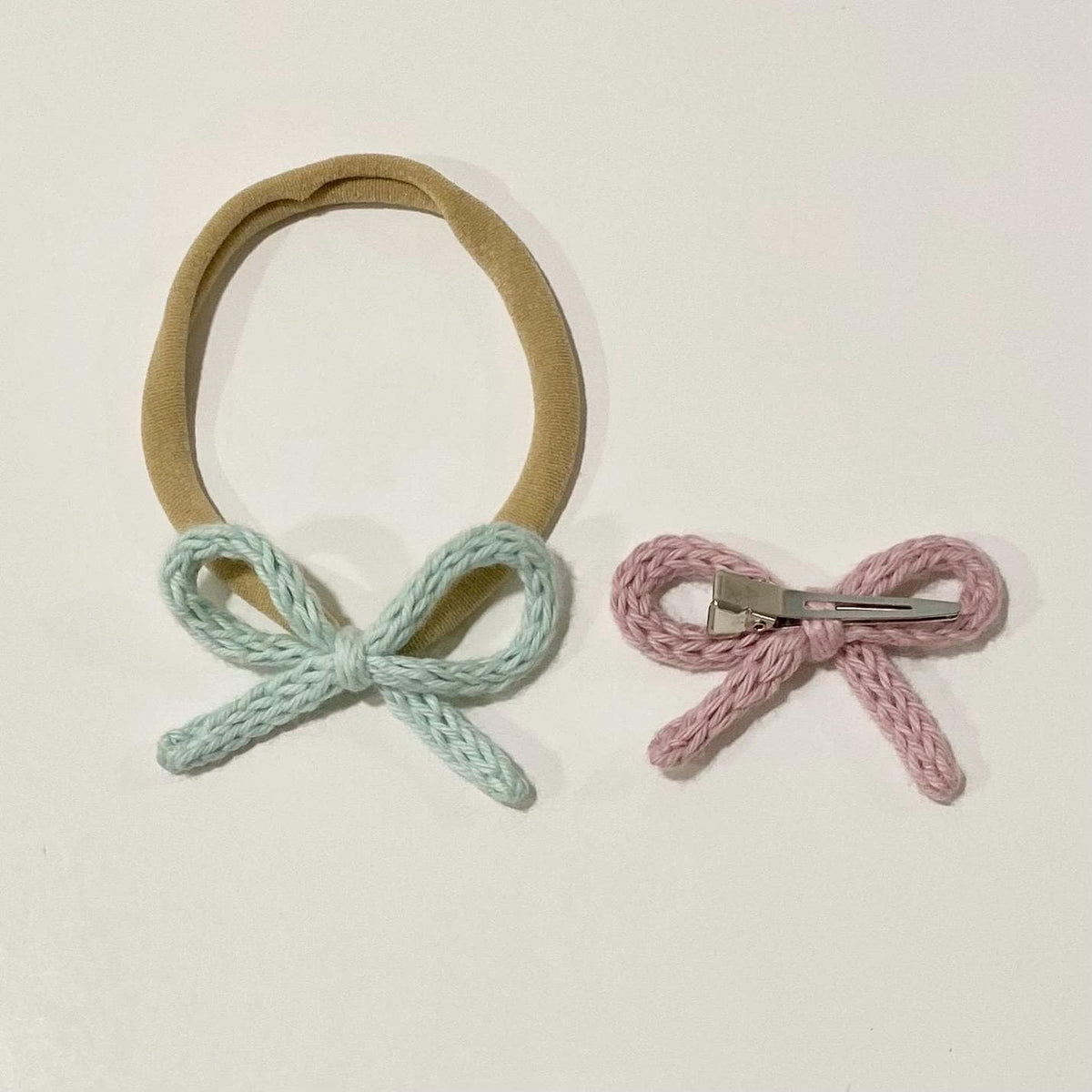 Knit Baby Bow Headband: Soft Cotton Head Accessory