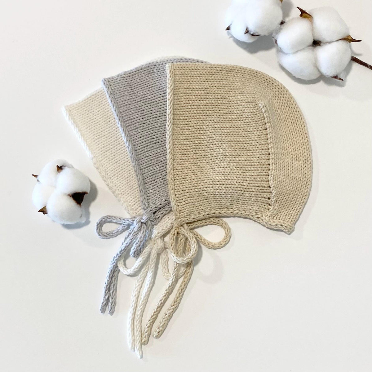 Handmade Cotton Baby Bonnet: Soft & Cozy - Made in USA