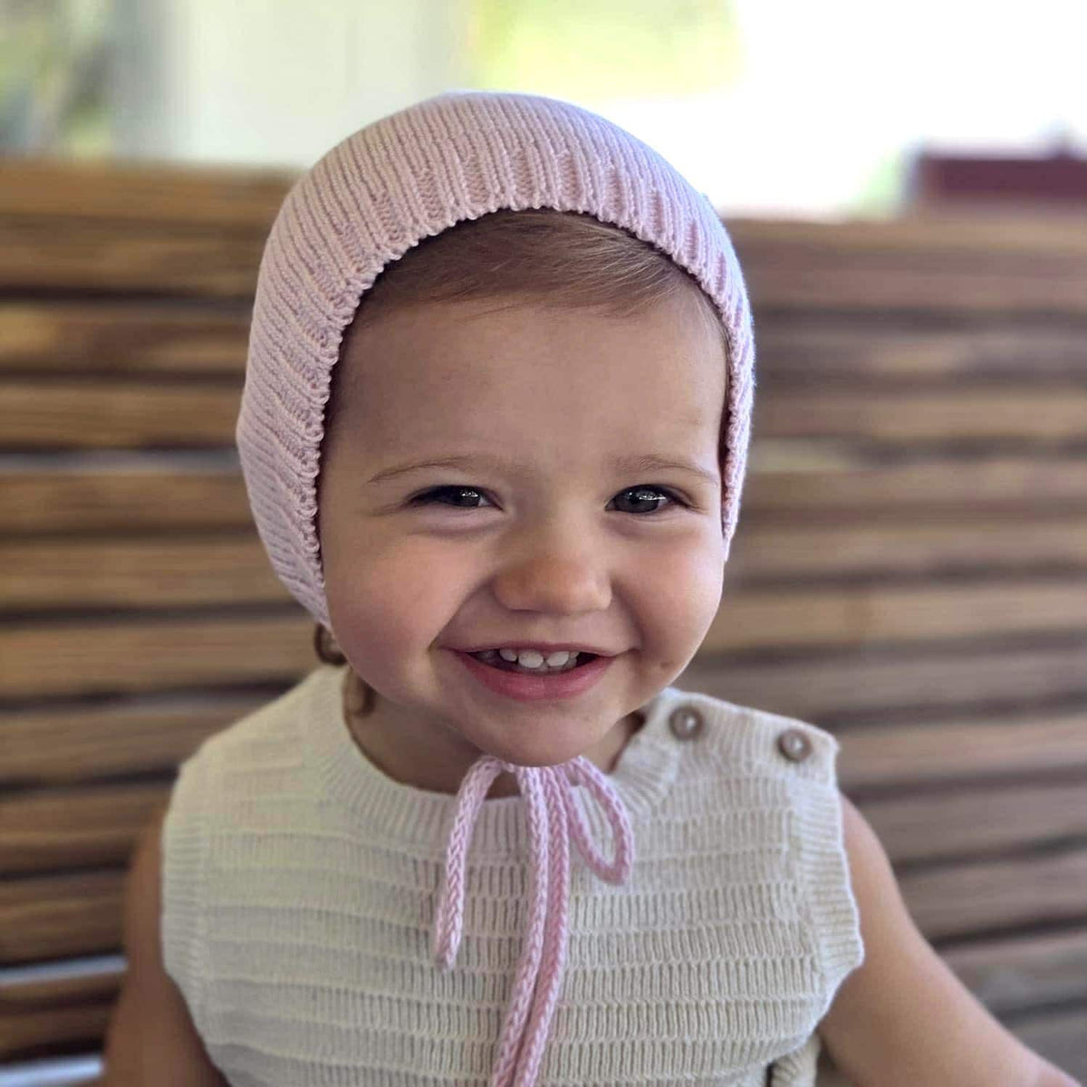 Handmade Cotton Baby/Toddler Bonnet: Breathable Seamless.