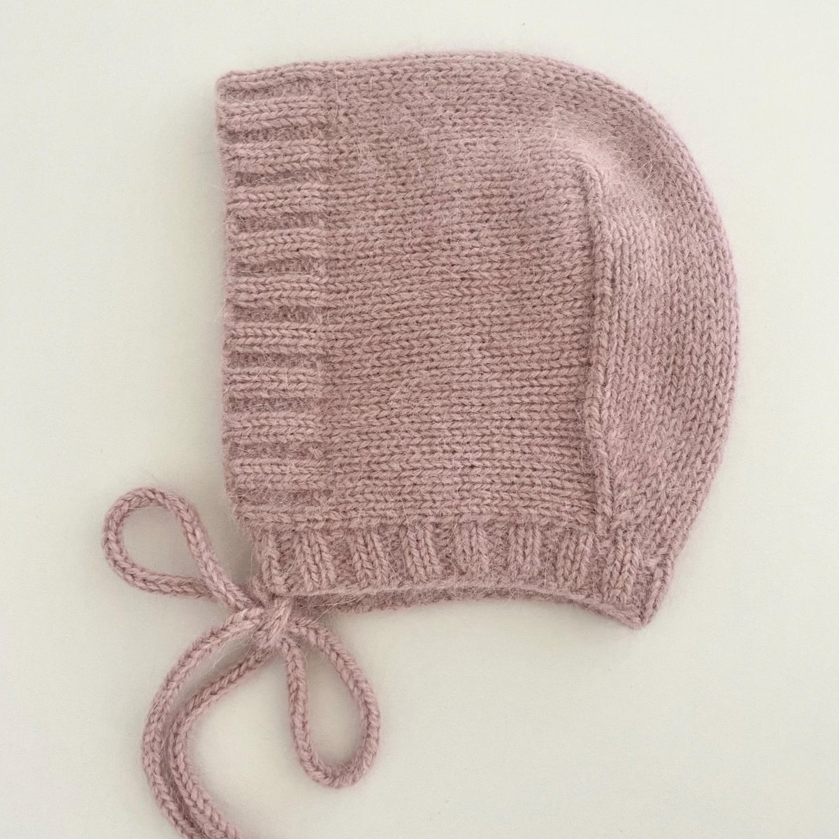 Angora Alpaca Knit Baby/Toddler Bonnet: Handmade Winter Hat