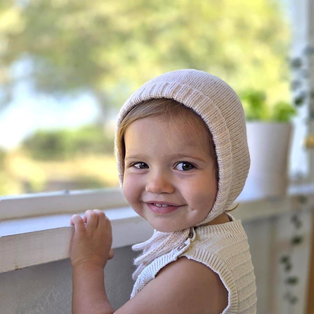 Cashmere Knit Baby/Toddler Bonnet: Soft, Warm, Handmade in USA