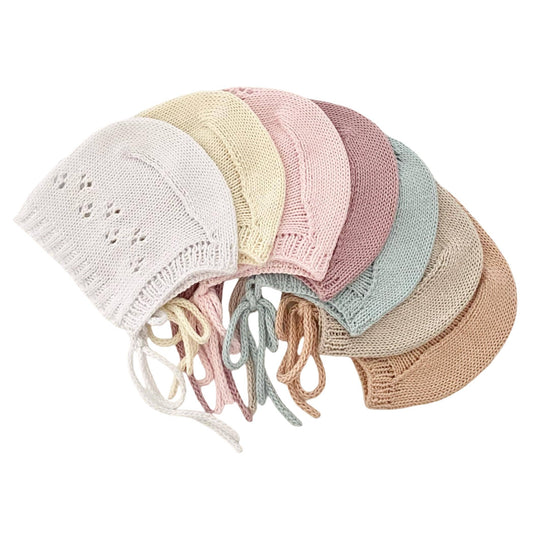 Handmade Cotton Baby Bonnet: Breathable Seam-Free Toddler Hat