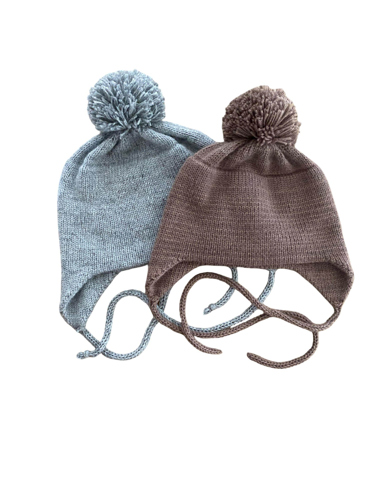 Handmade Cashmere Toddler/ Baby Hat & Mittens Set with Pom-pom
