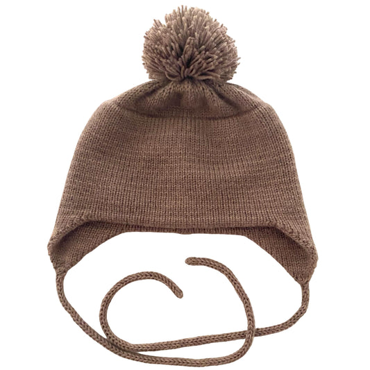 Cashmere Baby/Toddler Knit Hat with Pom-pom, Handmade in USA. More colors available.