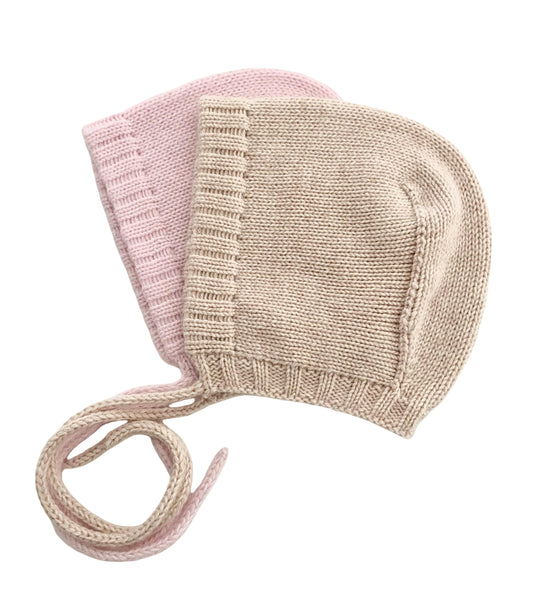 Cashmere Knit Baby/Toddler Bonnet: Soft, Warm, Handmade in USA