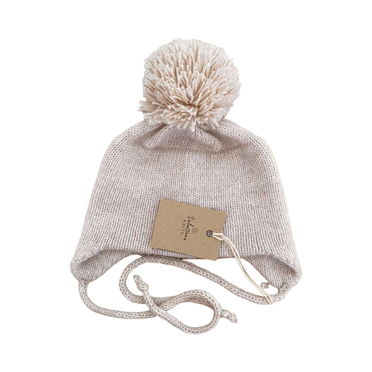 Cashmere Baby/Toddler Knit Hat with Pom-pom, Handmade in USA. More colors available.