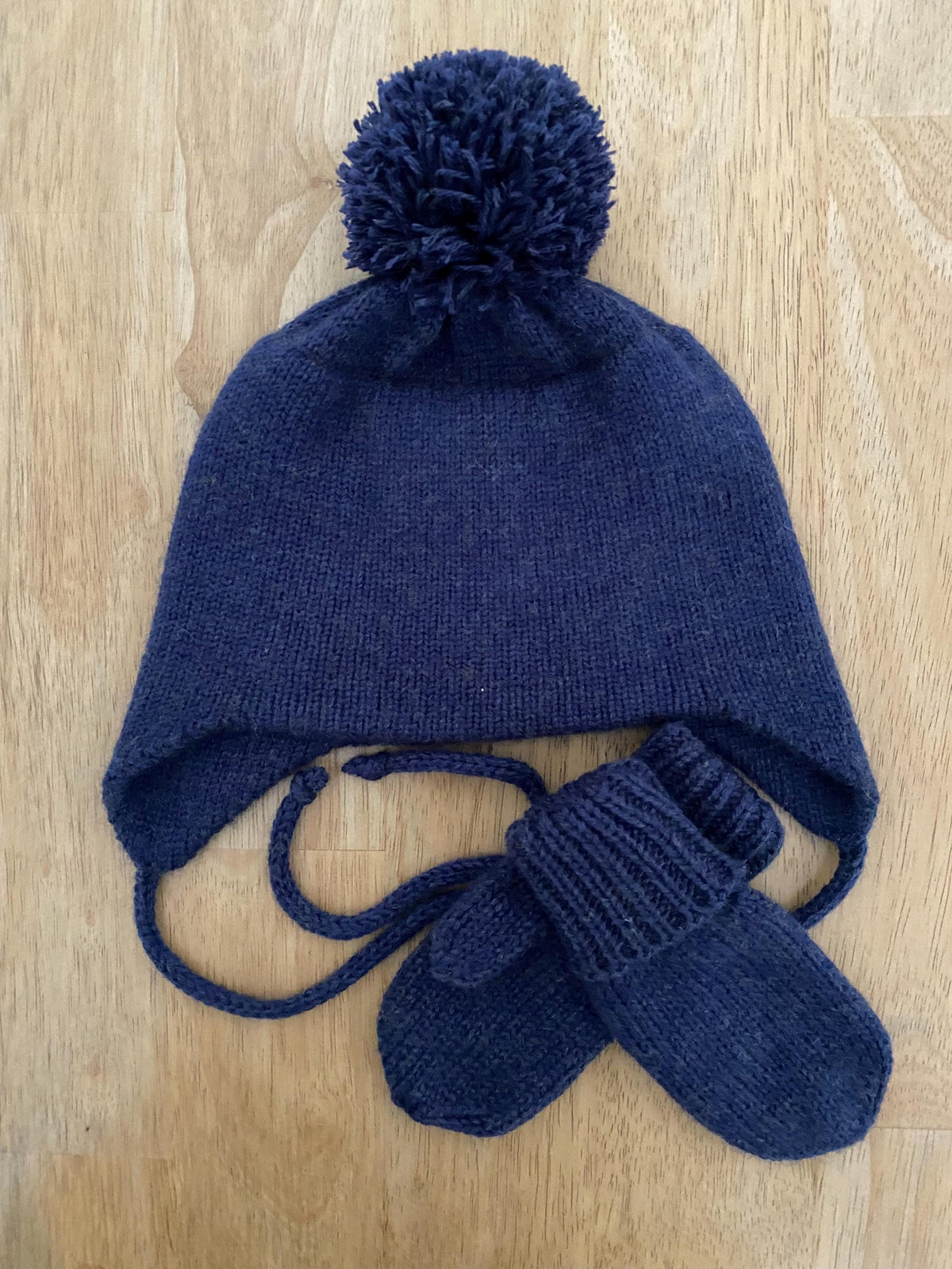 Cashmere Baby/Toddler Knit Hat with Pom-pom, Handmade in USA. More colors available.