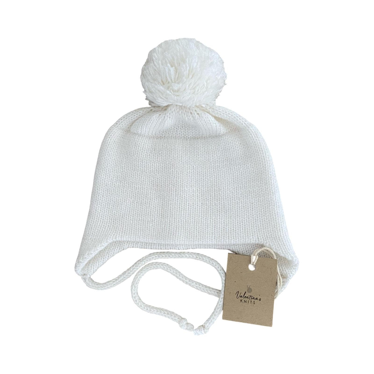 Cashmere Baby/Toddler Knit Hat with Pom-pom, Handmade in USA. More colors available.