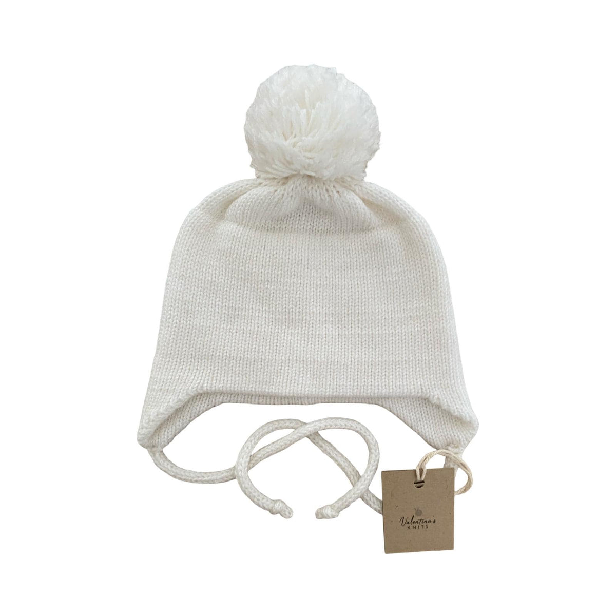 Cashmere Baby/Toddler Knit Hat with Pom-pom, Handmade in USA. More colors available.