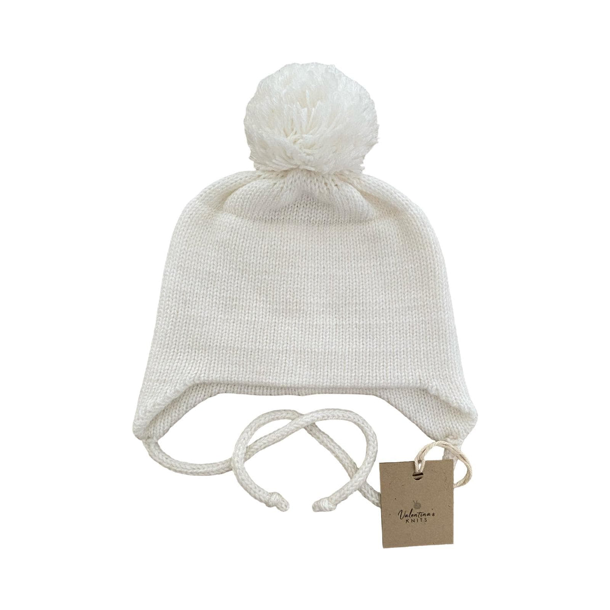 Cashmere Baby/Toddler Knit Hat with Pom-pom, Handmade in USA. More colors available.