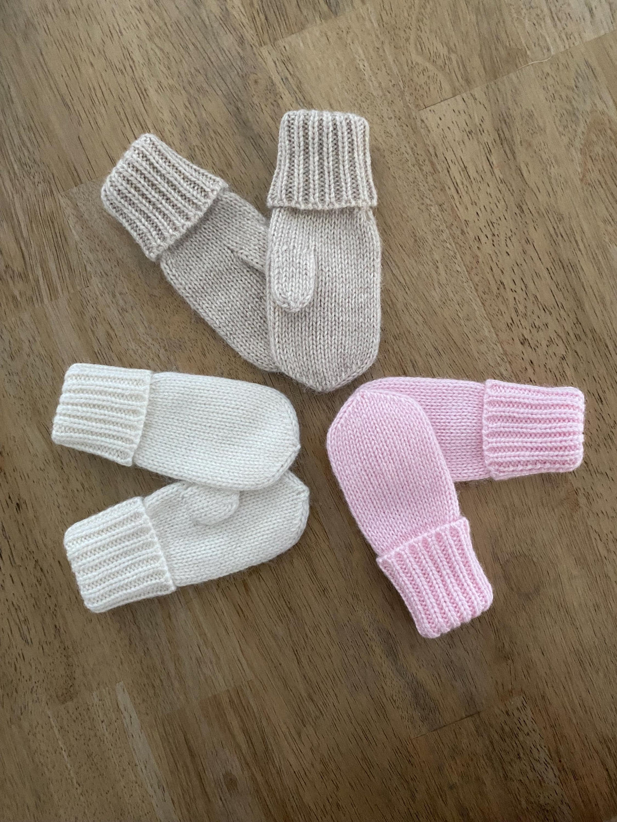 Handmade Cashmere Baby Winter Set, Faux Fox Pom-pom Hat and scarf.