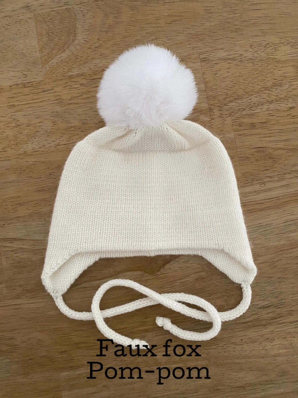 Cashmere Baby/Toddler Knit Hat with Pom-pom, Handmade in USA. More colors available.