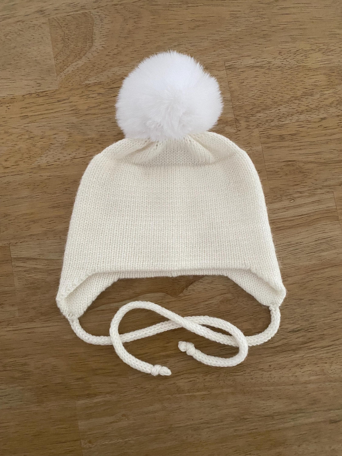 Cashmere Baby/Toddler Knit Hat with Pom-pom, Handmade in USA. More colors available.