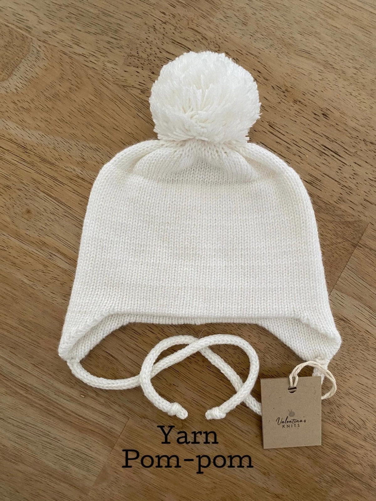 Cashmere Baby/Toddler Knit Hat with Pom-pom, Handmade in USA. More colors available.