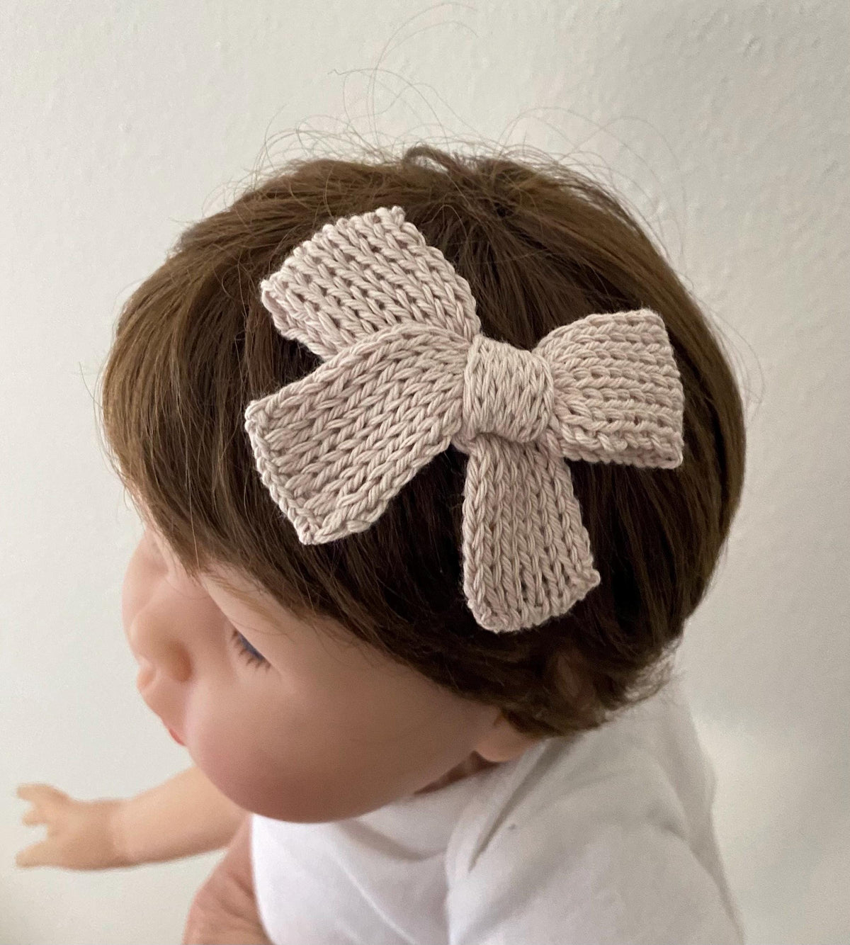 Knit Baby Bow Headband: Soft Cotton Head Accessory