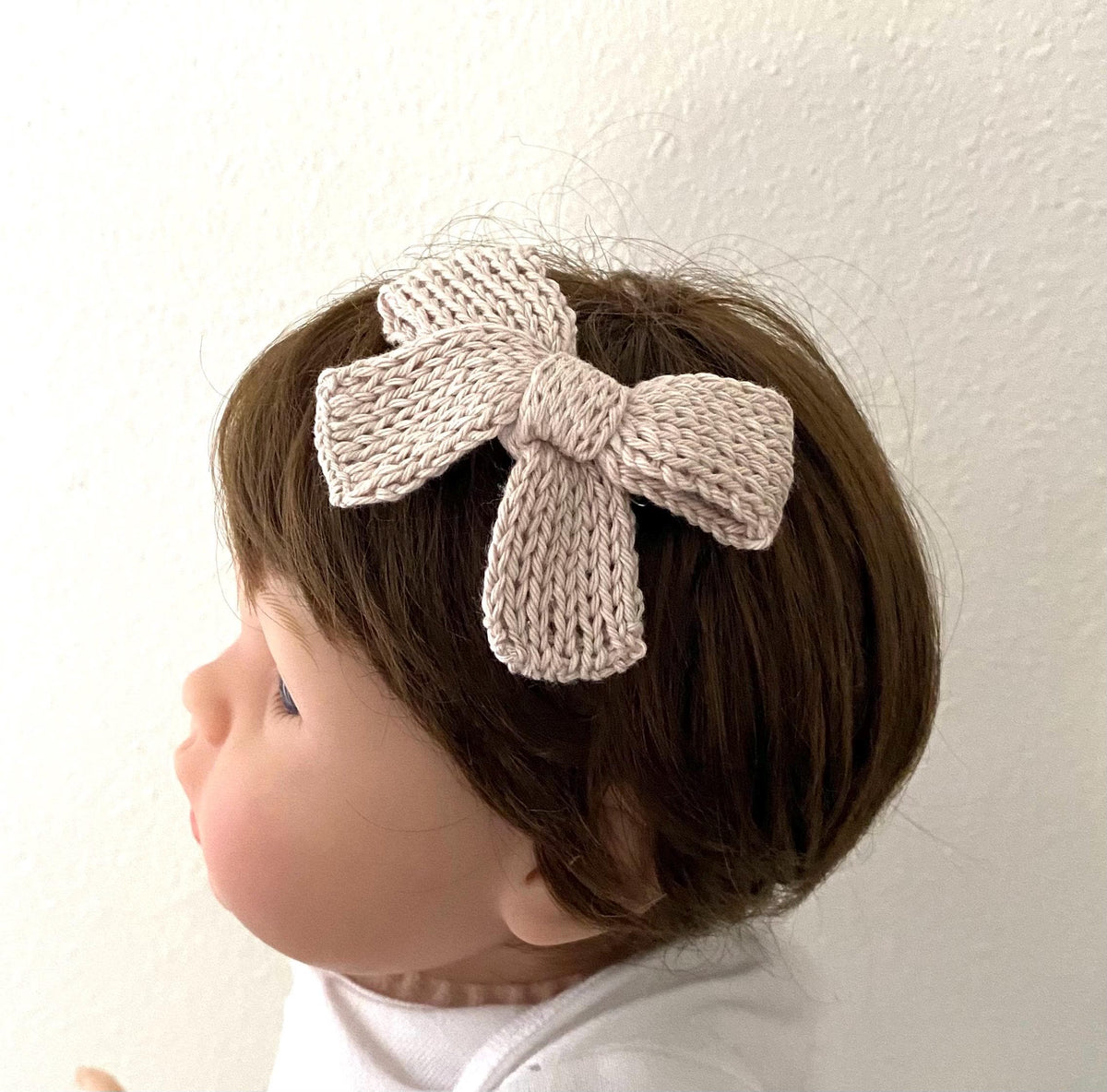 Knit Baby Bow Headband: Soft Cotton Head Accessory
