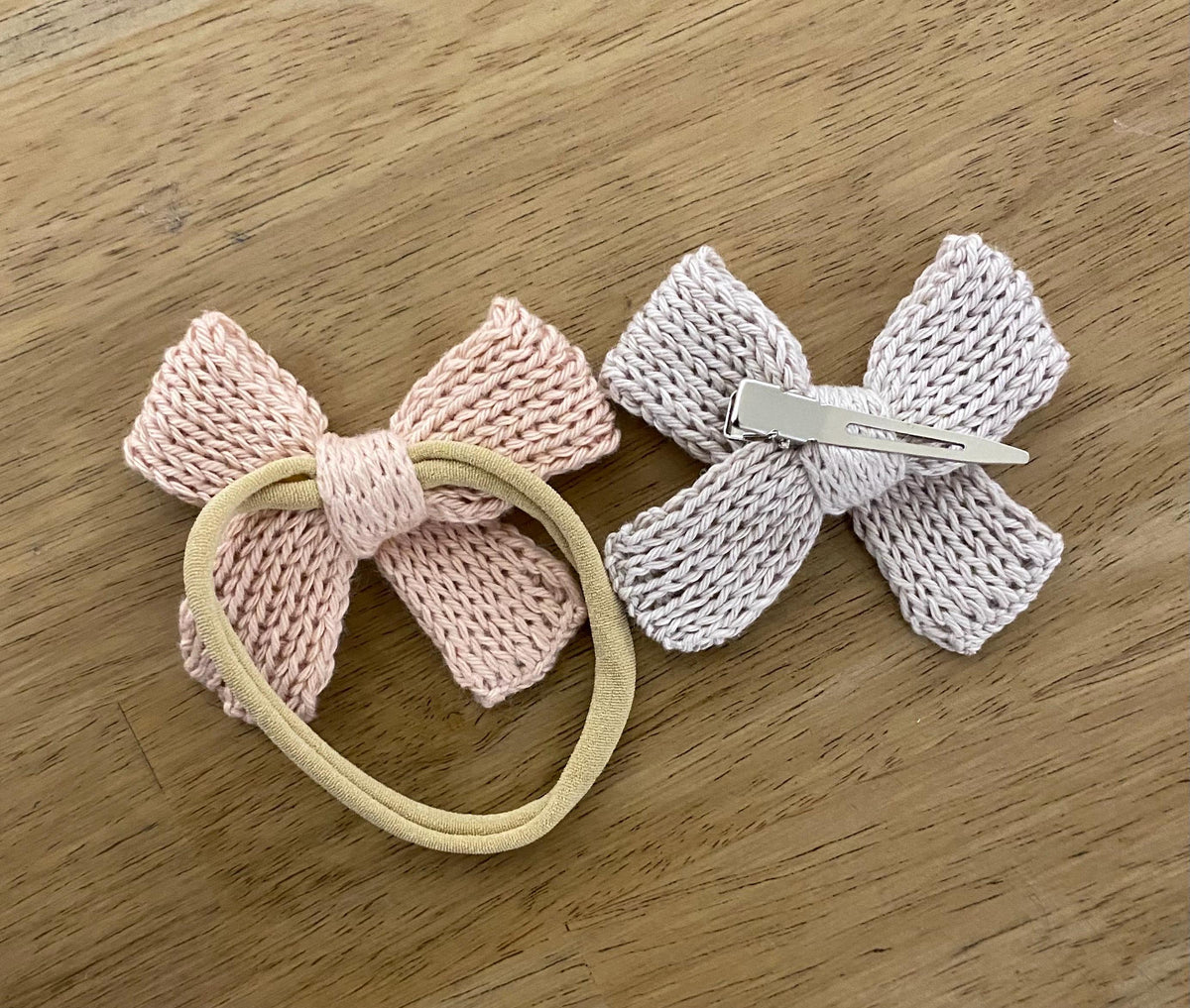 Knit Baby Bow Headband: Soft Cotton Head Accessory